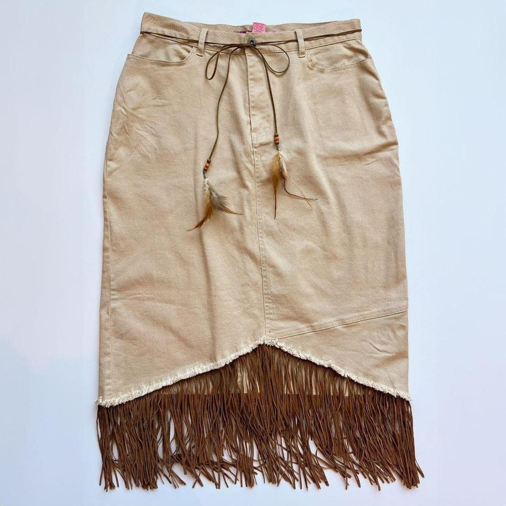 Y2K‎ Me & You Western High Waisted Fringe Skirt